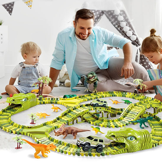 Circuit-voiture-dinosaure-beau