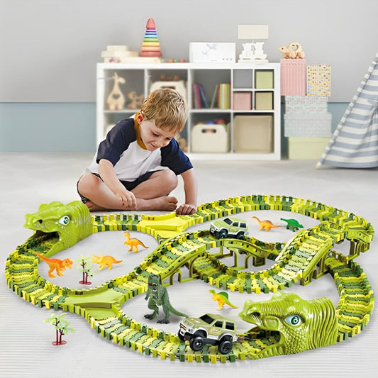 Circuit-voiture-dinosaure-joyeux