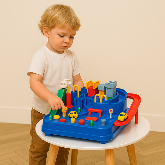 Circuit-voiture-enfant-rose