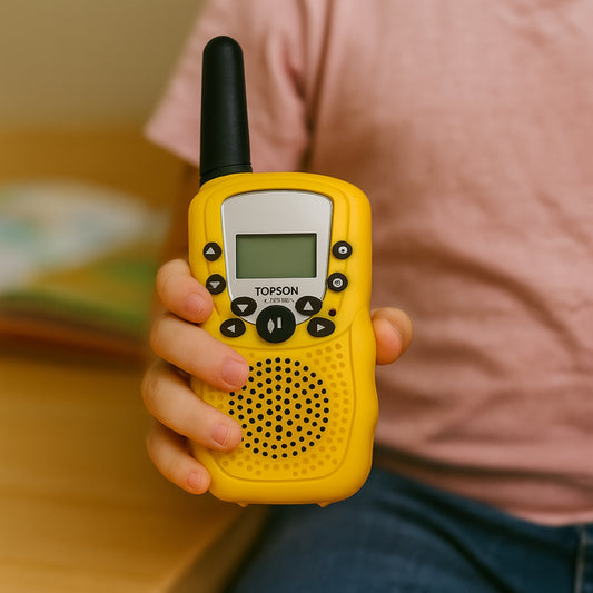 Talkie-walkie-enfant-jaunes